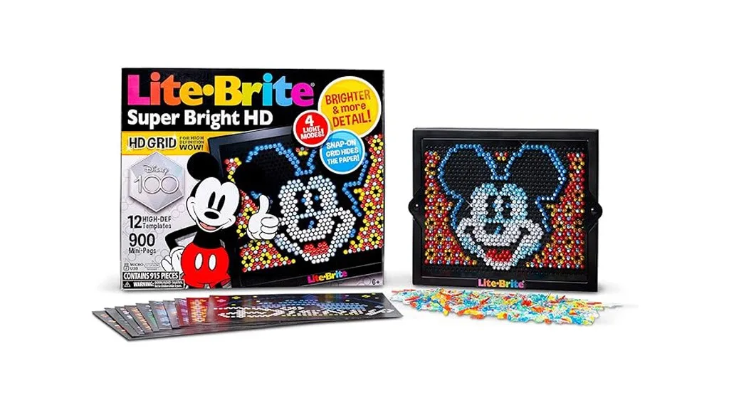 Lite-Brite Super Bright HD Disney100 издание е магически ярко, без фея прах.