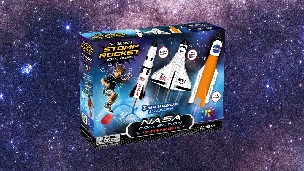 Новата космическа колекция на Stomp Rocket лети в галактиката.