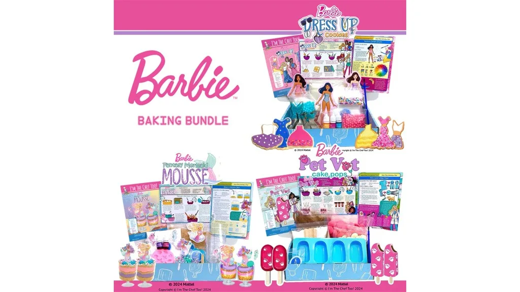 Тези комплекти за печене с тема Barbie съчетават науки, изкуства и готвене