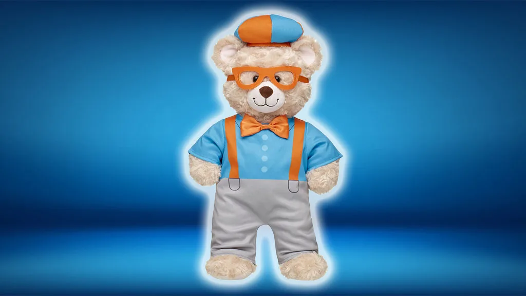 Децата могат да облекат плюшеното си мече Build-A-Bear в нов костюм на Blippi