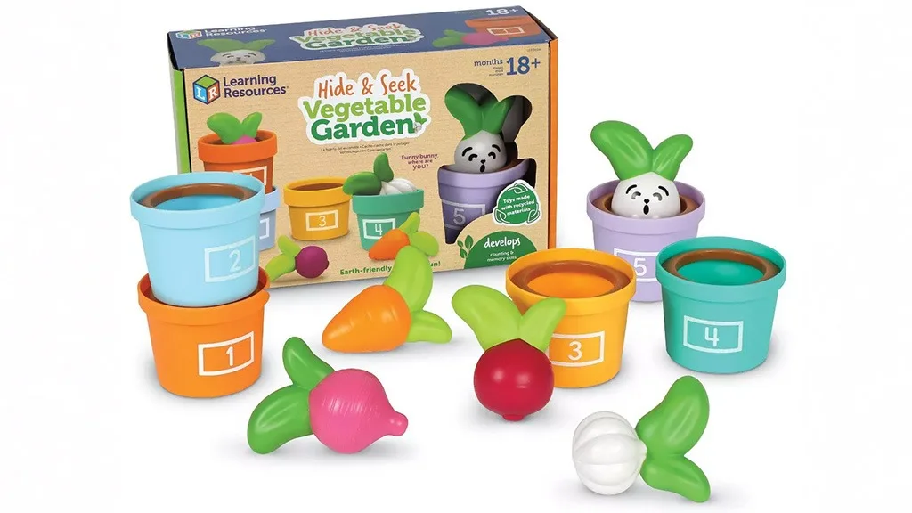Играчка представяне: Learning Resources скрит и търсещ зеленчуков градинар