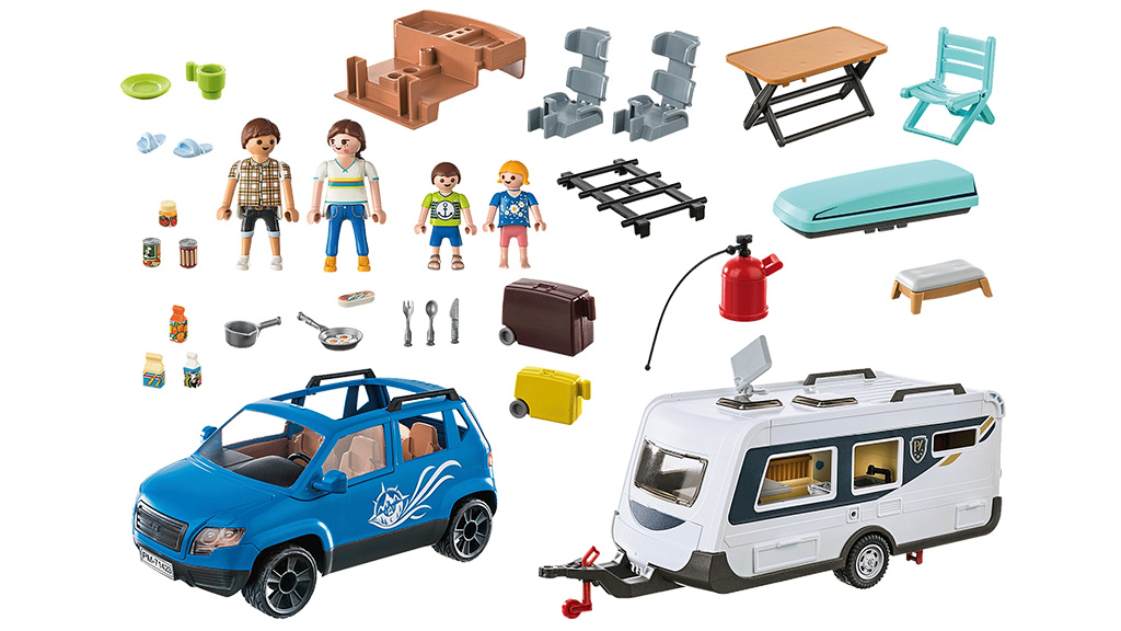 Играчка преглед: Playmobil каравана с кола