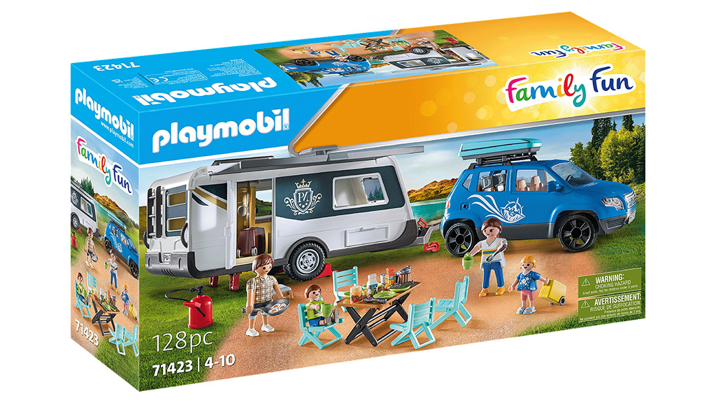 Играчка преглед: Playmobil каравана с кола