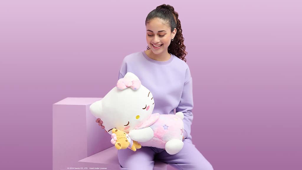 Игрална демонстрация: Jazwares Hello Kitty и приятелите 18-инчова Dreamland спяща плюшена фигура