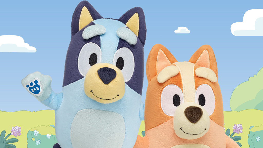 Създайте своя собствена фигура на Bluey и Bingo в Build-A-Bear Мастър