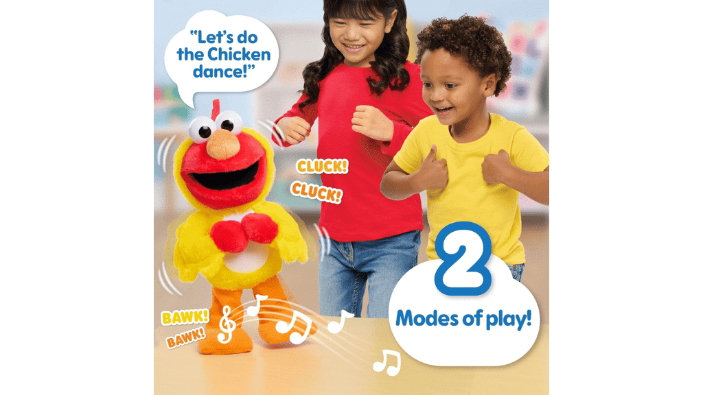 Игрална демонстрация: Sesame Street Chicken Dance Elmo интерактивна плюшена фигура