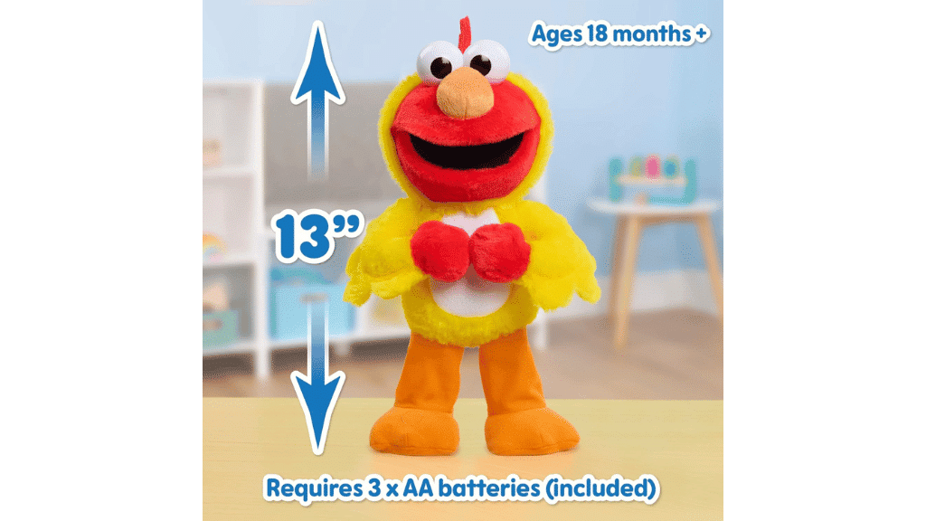 Игрална демонстрация: Sesame Street Chicken Dance Elmo интерактивна плюшена фигура