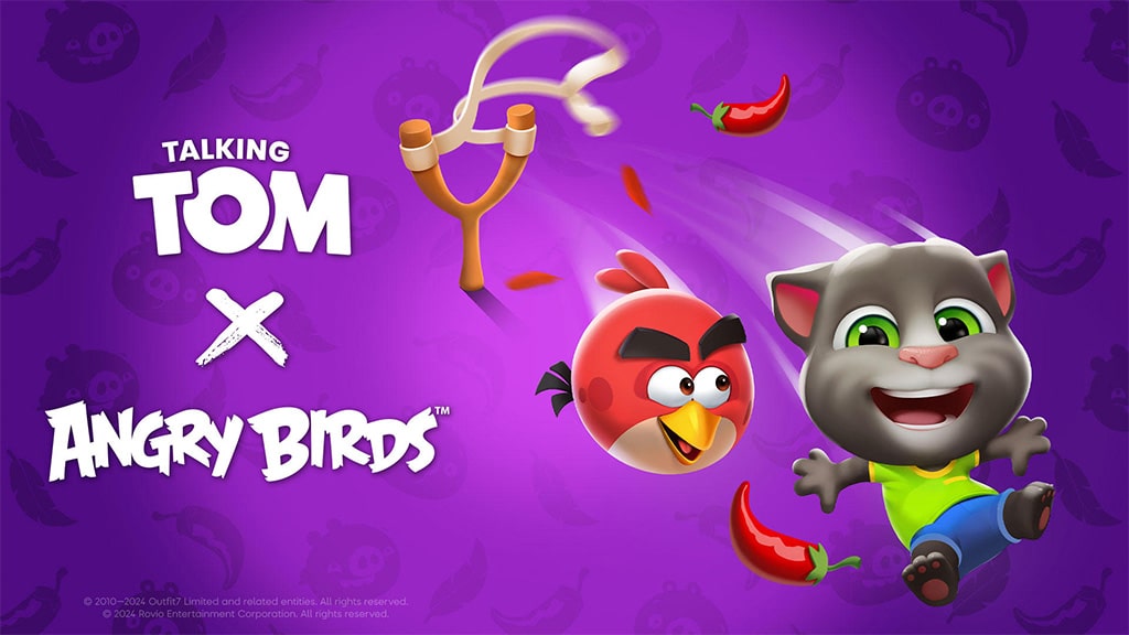 Персонажите на Talking Tom и Angry Birds се борят с прасета в My Talking Tom 2