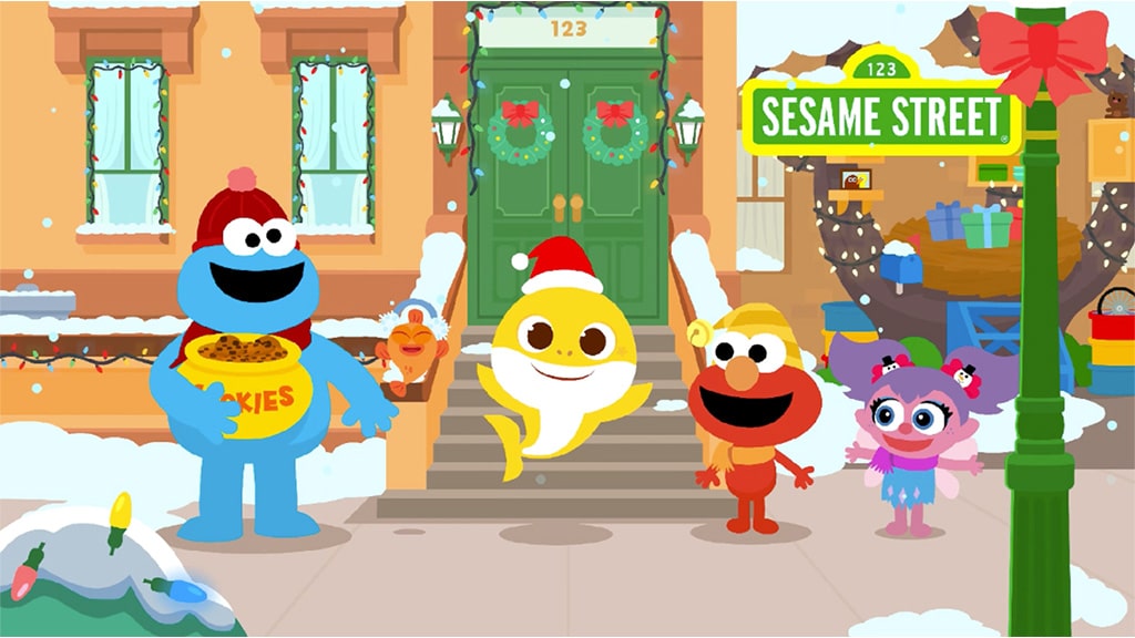 Персонажите от Sesame Street потапят в океана на Baby Shark за празнична мелодия