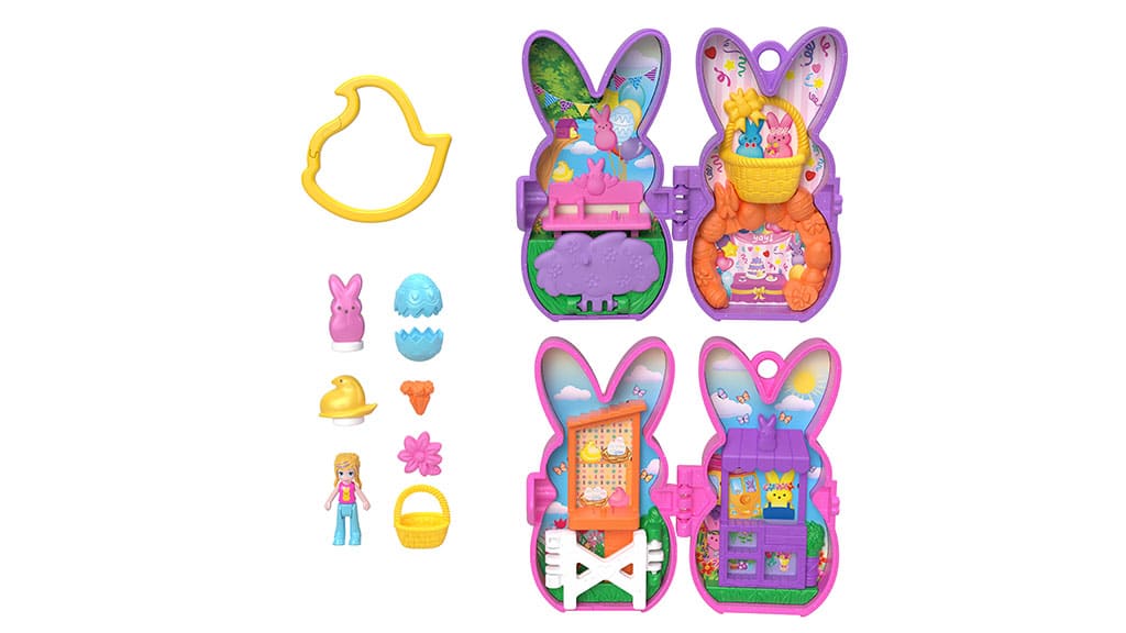 Скочи в пролетта с мини комплектите за игра Peeps x Polly Pocket!