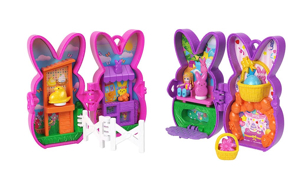 Скочи в пролетта с мини комплектите за игра Peeps x Polly Pocket!