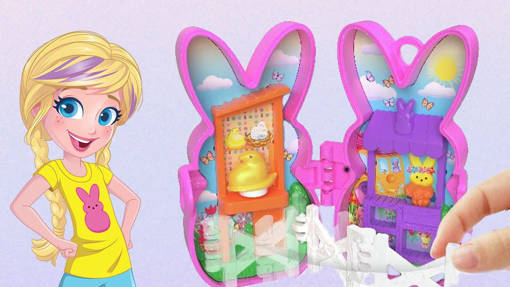 Скочи в пролетта с мини комплектите за игра Peeps x Polly Pocket!