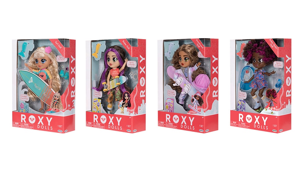 Карай скейтборд, сърфирай и се пързаляй с новите спортни и стилни Roxy кукли!