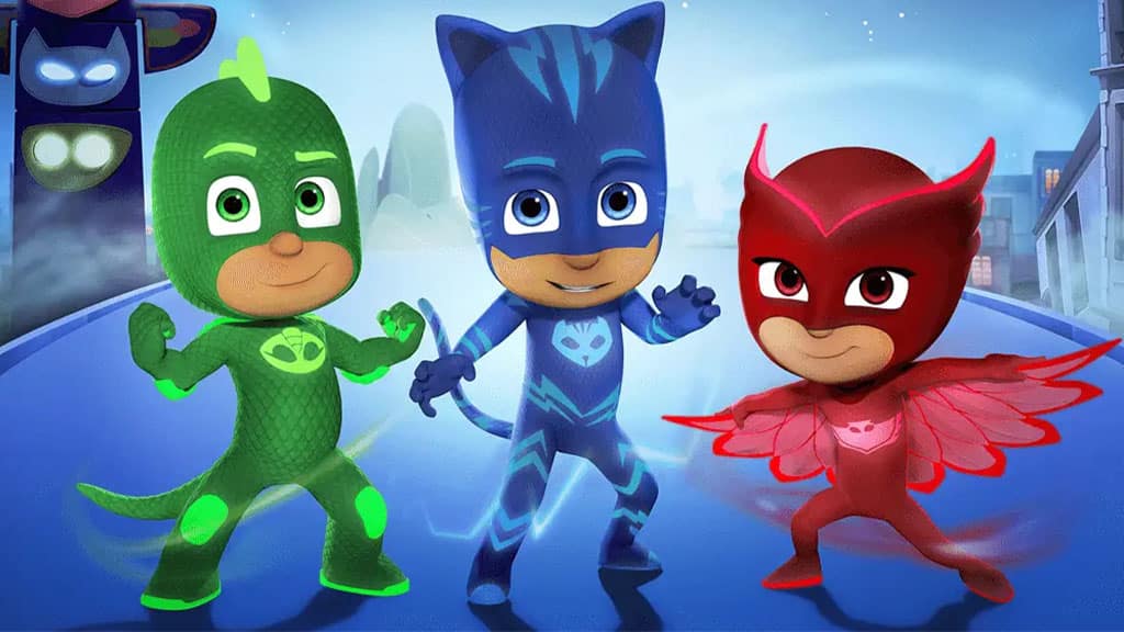 Научете се от героите на PJ Masks с помощта на Kiddopia