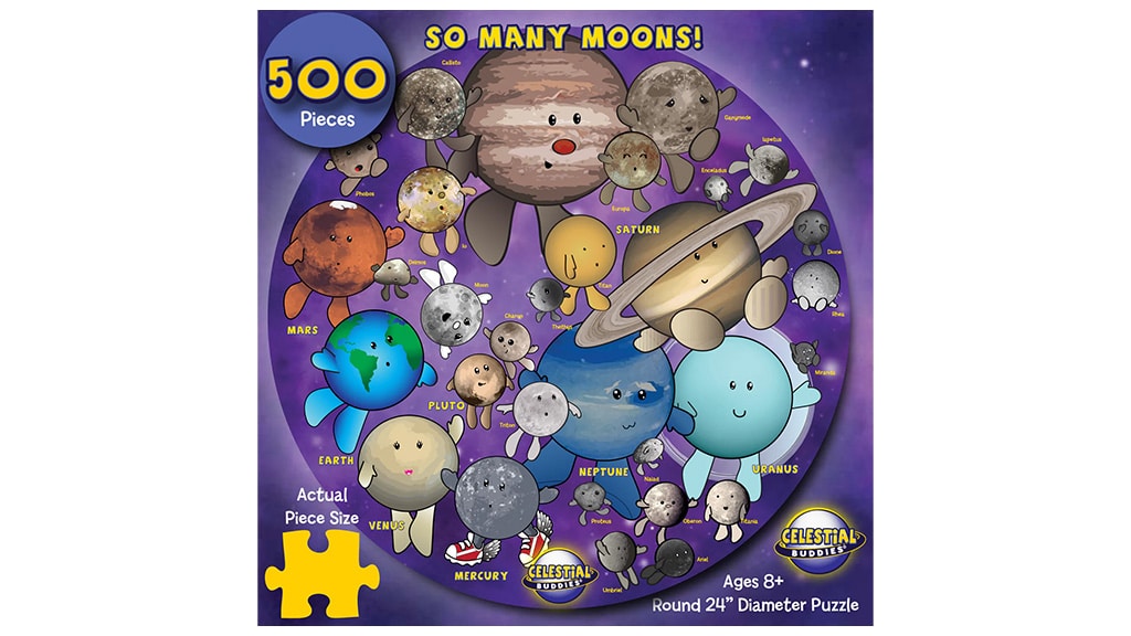 Celestial Buddies: Колко много луни! 500 части пъзел
