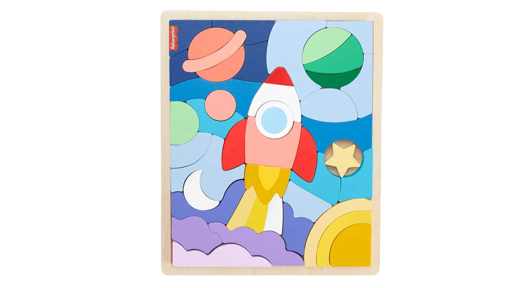 Mattel Fisher-Price дървени блокчета за пъзел