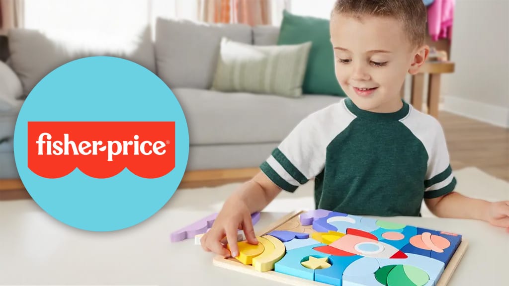 Mattel Fisher-Price дървени блокчета за пъзел