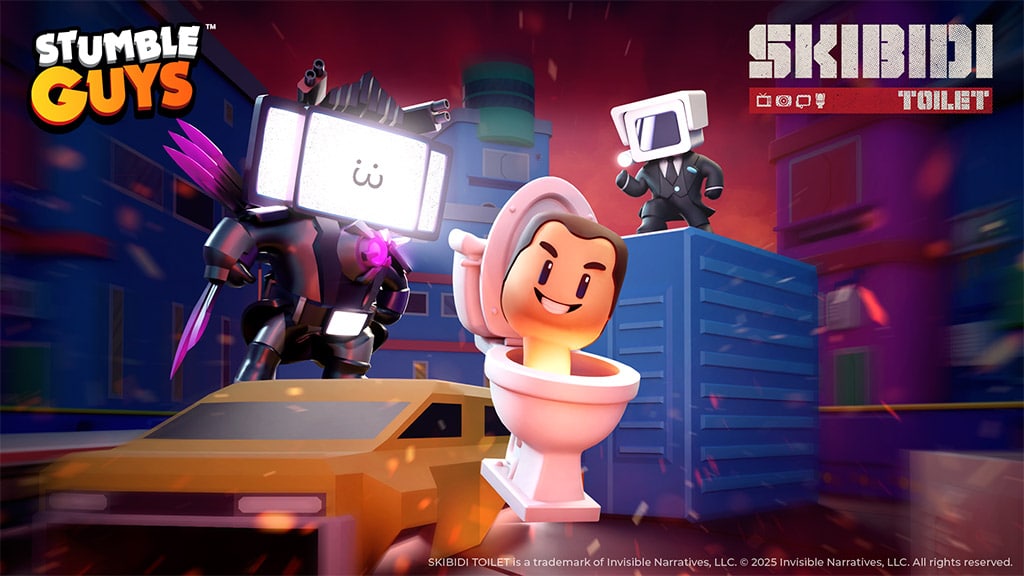 Skibidi Toilet влиза в новия сезон на Stumble Guys