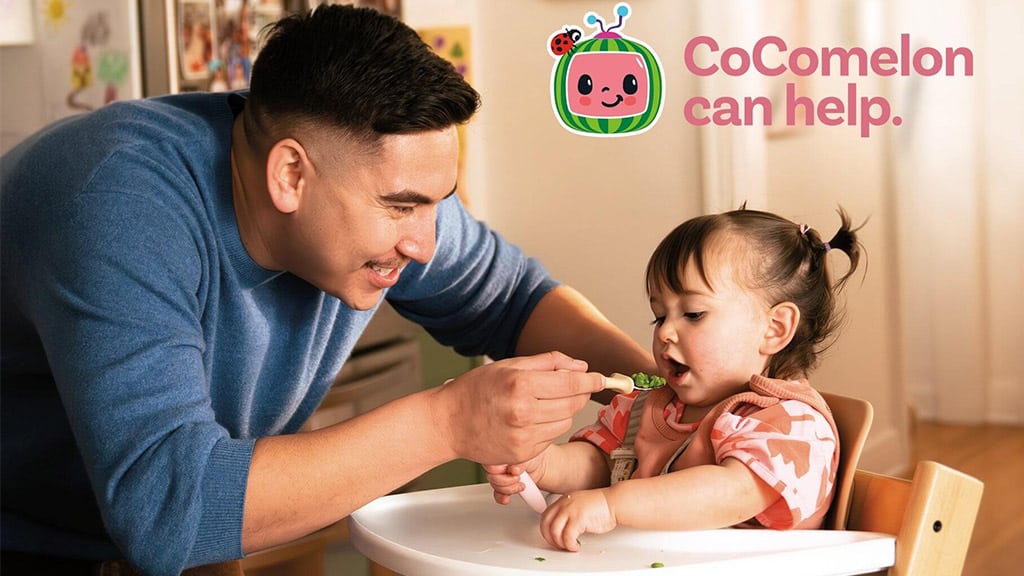 Нова рекламна кампания показва как CoComelon може да намали родителския стрес