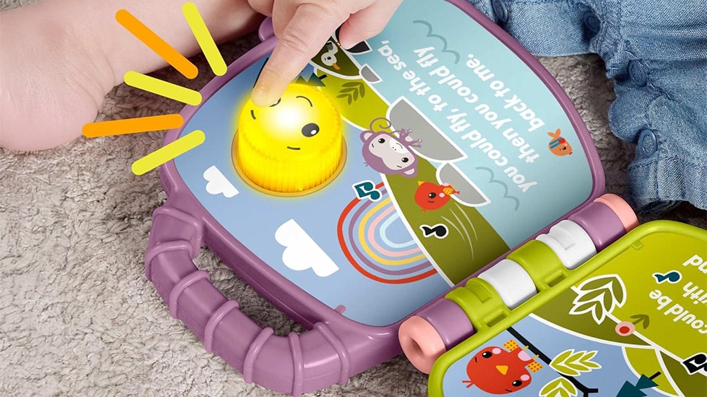 Fisher-Price Лилавата Маймуна Музикална Приказна Книга