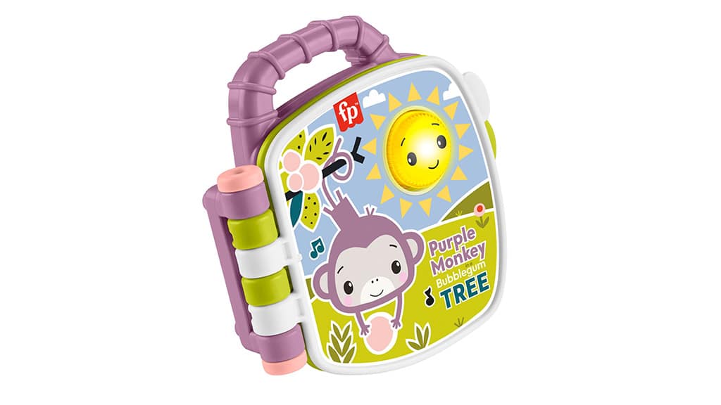 Fisher-Price Лилавата Маймуна Музикална Приказна Книга