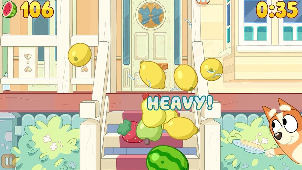 Bluey се присъединява към Fruit Ninja за плодови забавления