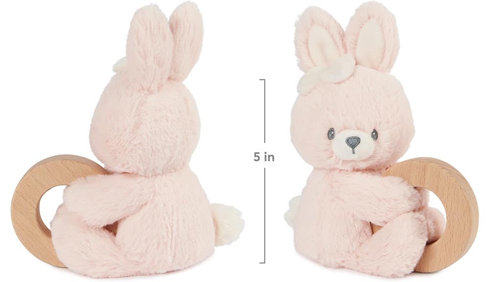 Baby GUND Устойчиво мек плюшен дрънкалка пръстени