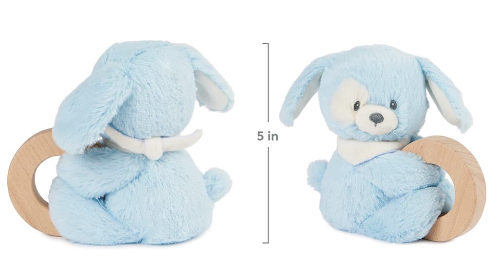 Baby GUND Устойчиво мек плюшен дрънкалка пръстени