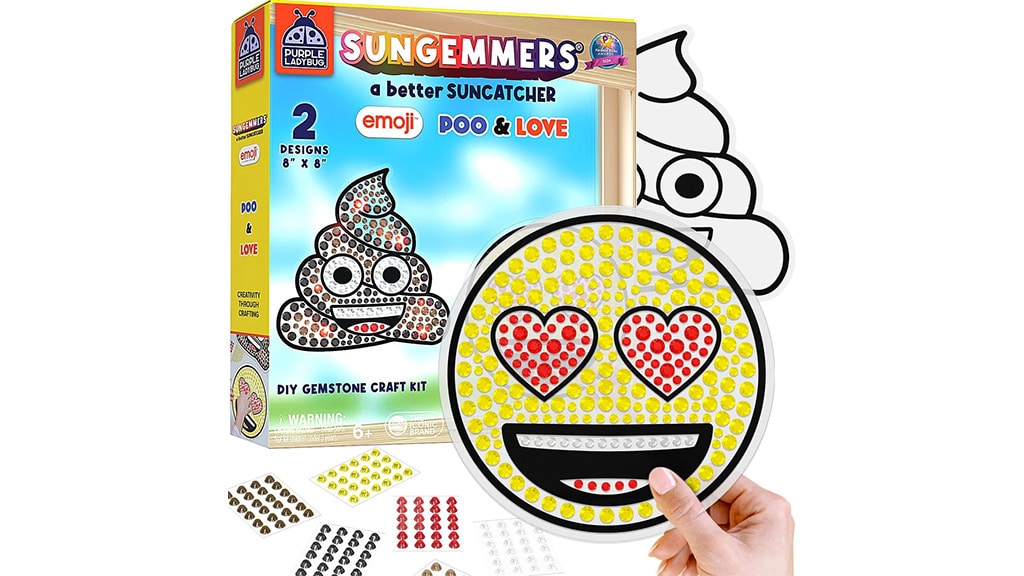 Emoji Кака и Любов каменна стикер мозайка