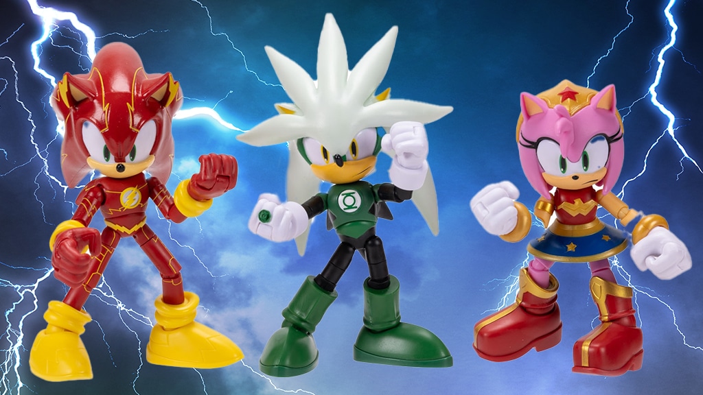 DC Comics и Sonic, енотът обединяват силите си за фантастична нова колекция от фигурки