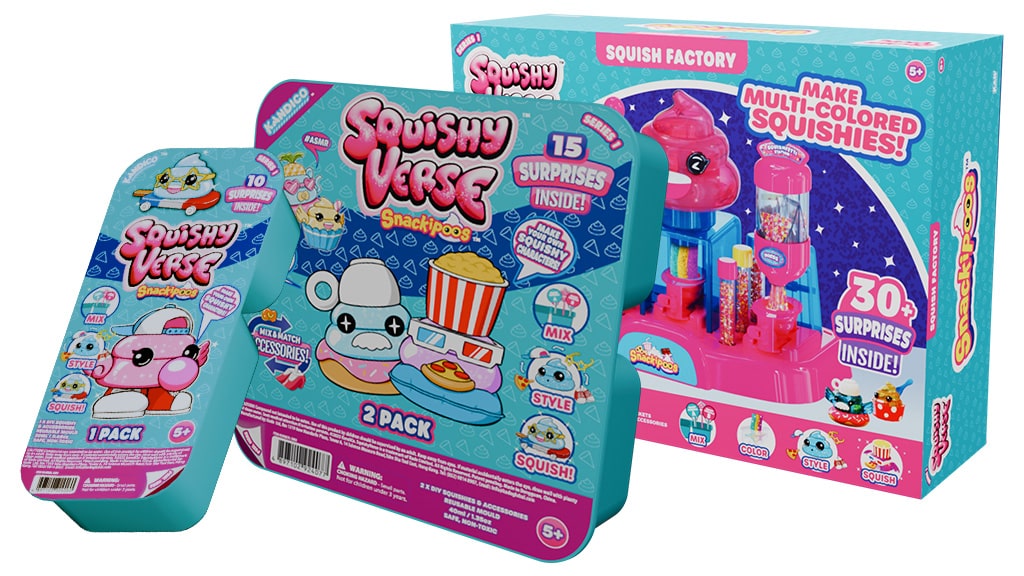 Очарователни Squishyverse Snackipoos играчки лакомства