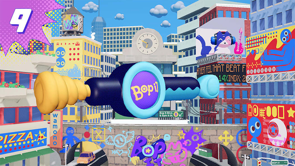 Влез в света на новите обрати и завъртания с Bop It! Видео играта
