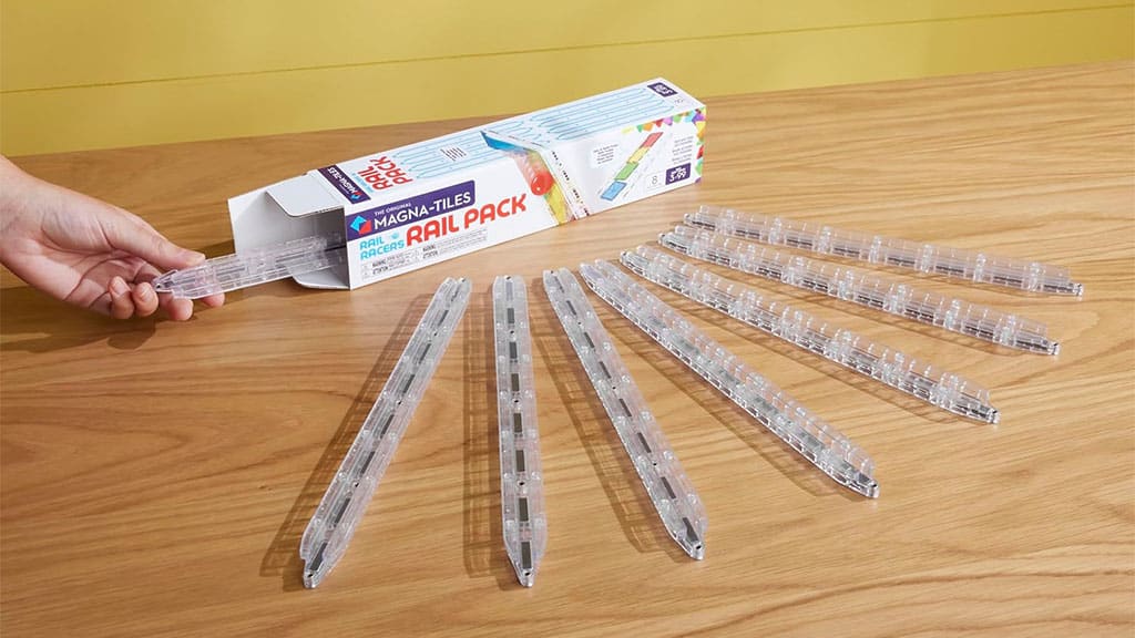 MAGNA-TILES Rail Racers 8 части магнитен комплект за строителство на релси