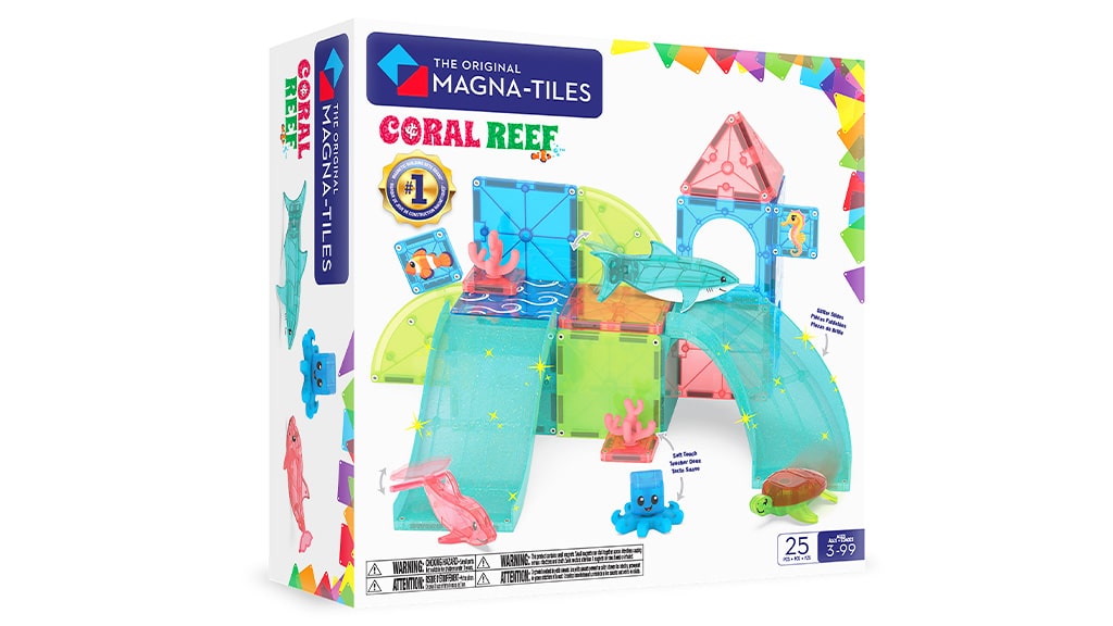 MAGNA-TILES® Комплект магнитни играчки с 25 части Коралови рифове
