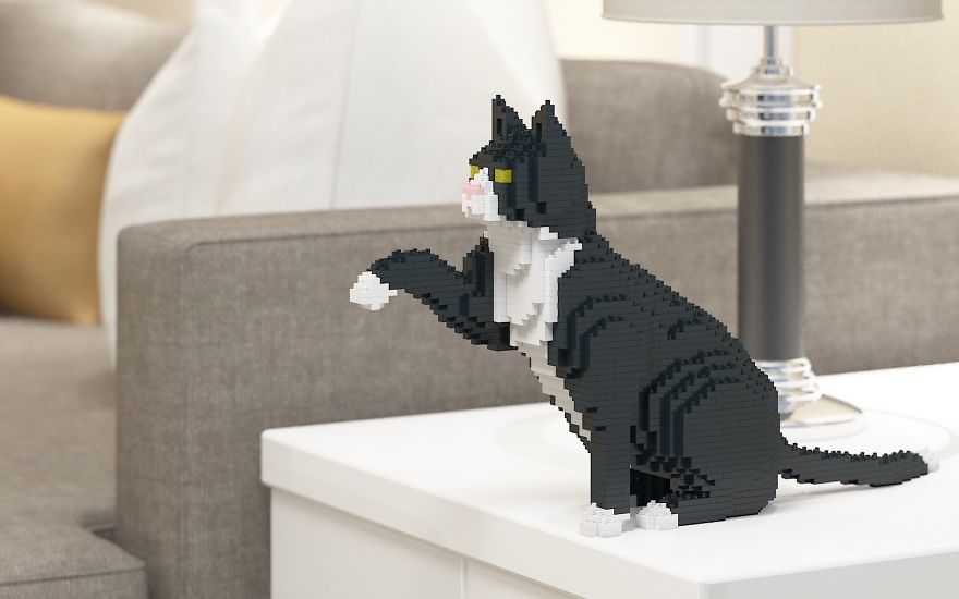 Нова домашна любимка лудост: LEGO котки във всякакво количество.