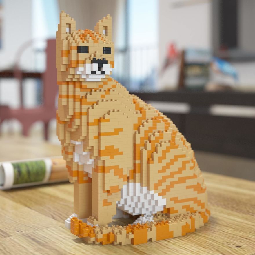 Нова домашна любимка лудост: LEGO котки във всякакво количество.