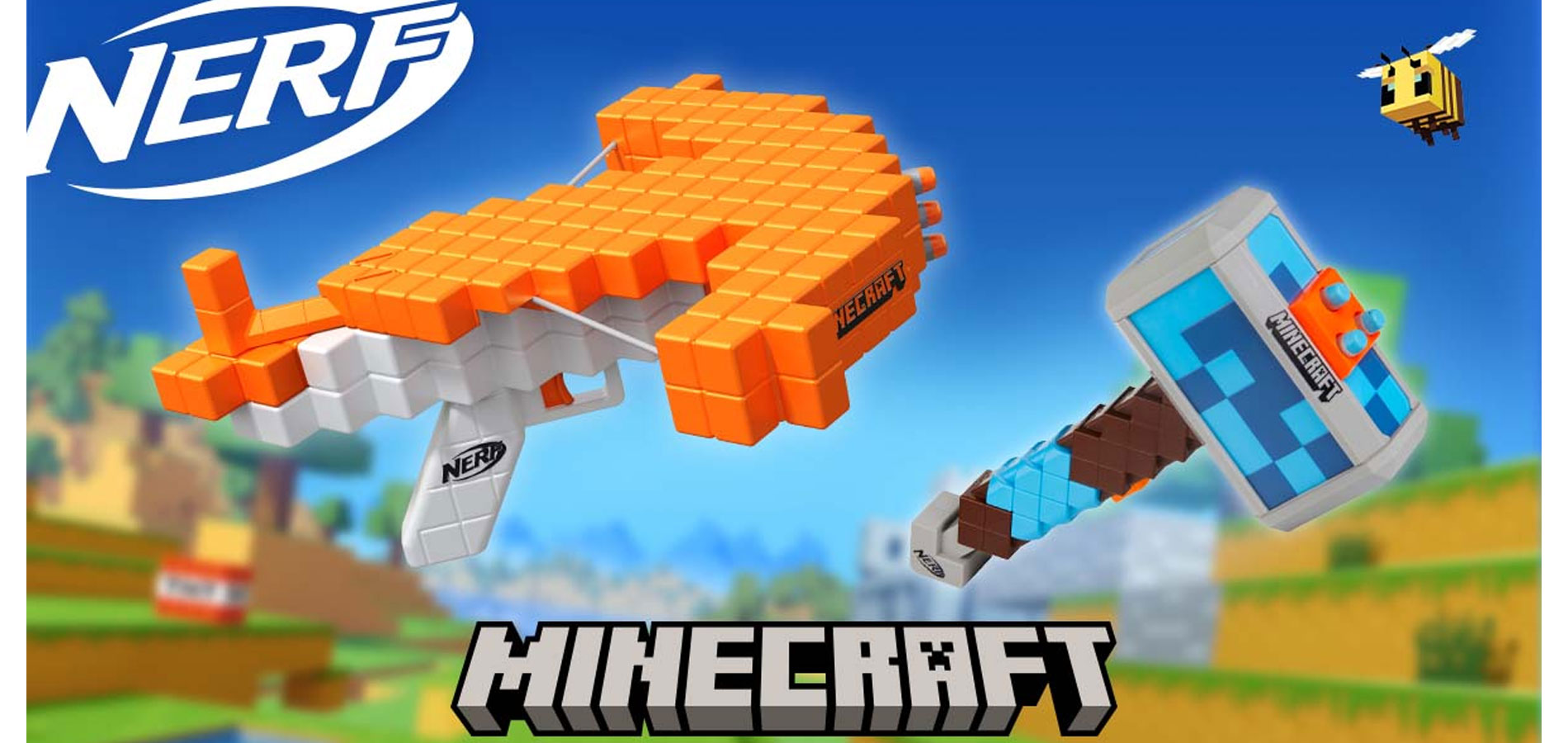 Hasbro представя Nerf оръжията от Minecraft