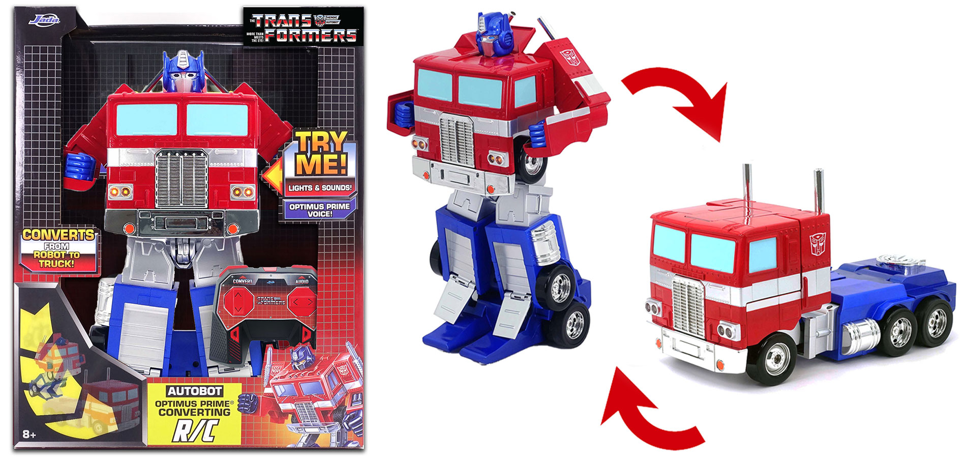 Jada Toys представи дистанционно управлявания трансформируем Optimus Прайм робот от Transformers