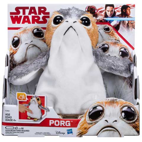 Star Wars: Последните джедаи - Порг електронен плюшен от Hasbro!
