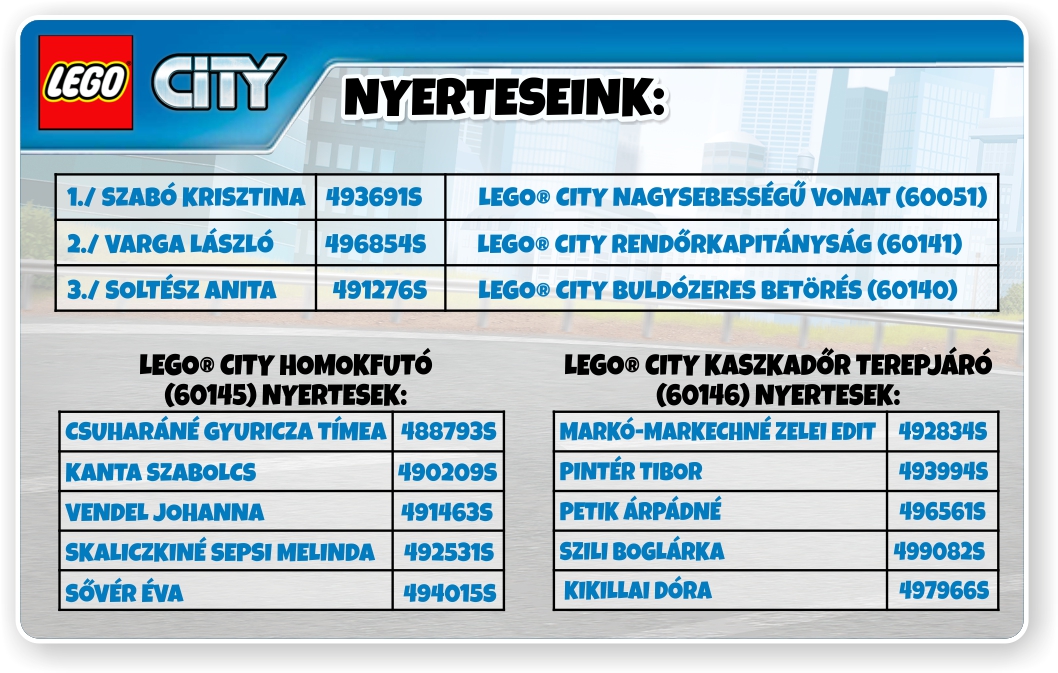 LEGO® City Обявяване на победителите в томболата