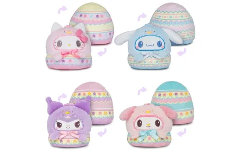 TeeTurtle Hello Kitty и приятелите й са обърнати плюшени играчки, които са яйцевидни и чудесни.