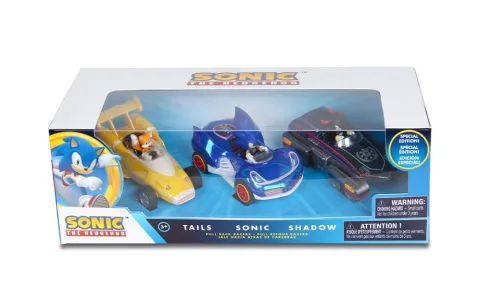 NKOK Sonic, Shadow и Tails 3 части комплект с автомобил с обратно движение специално издание
