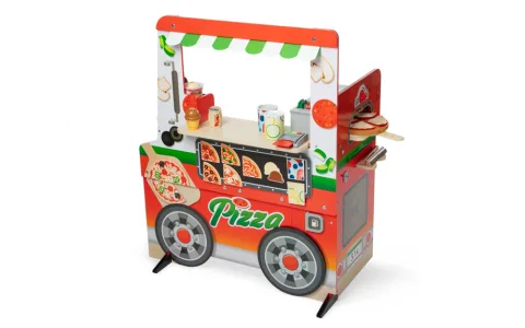 Игрална демонстрация: Melissa & Doug дървен пицарски камион с активен център