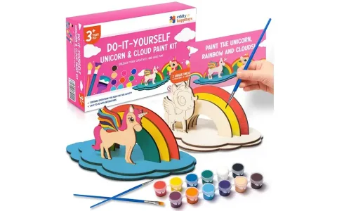 Игрална демонстрация: Craft HappiToys Направи си сам Еднорог & Облак Комплект за рисуване