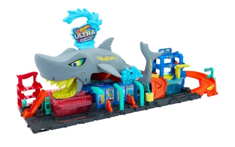 Игрална демонстрация: Mattel Hot Wheels Ultra Shark автомивка