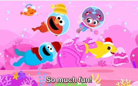 Персонажите от Sesame Street потапят в океана на Baby Shark за празнична мелодия