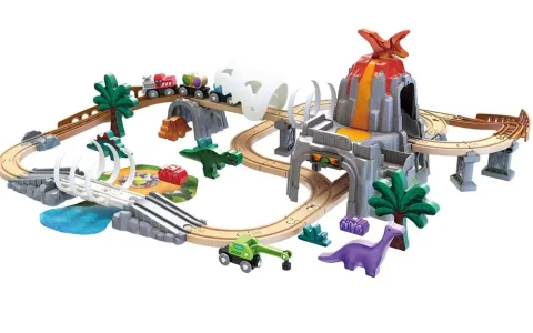 Hape Dino Железопътно Приключенско Комплект
