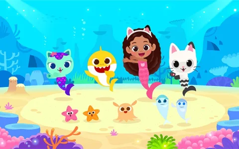 Персонажите на Baby Shark и къщичката на Габи се обединяват в нов музикален видеоклип за годишнината