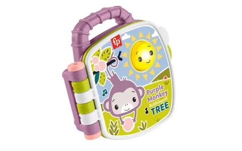 Fisher-Price Лилавата Маймуна Музикална Приказна Книга