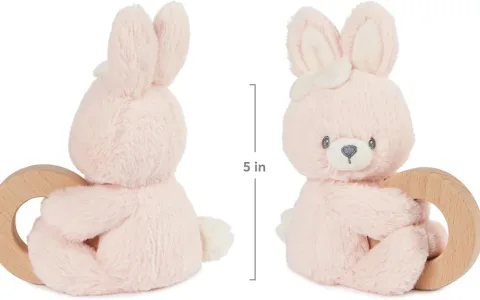 Baby GUND Устойчиво мек плюшен дрънкалка пръстени